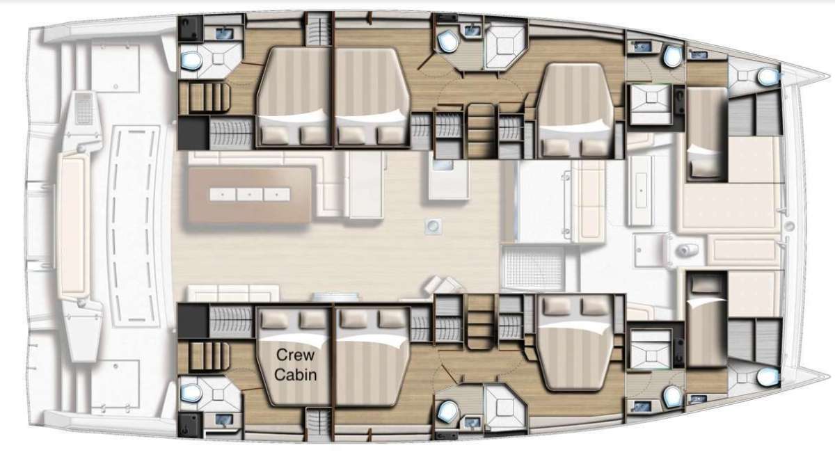 Yacht Charter CRYSTAL DREAMS Layout