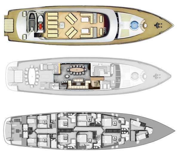 Yacht Charter NAVILUX Layout