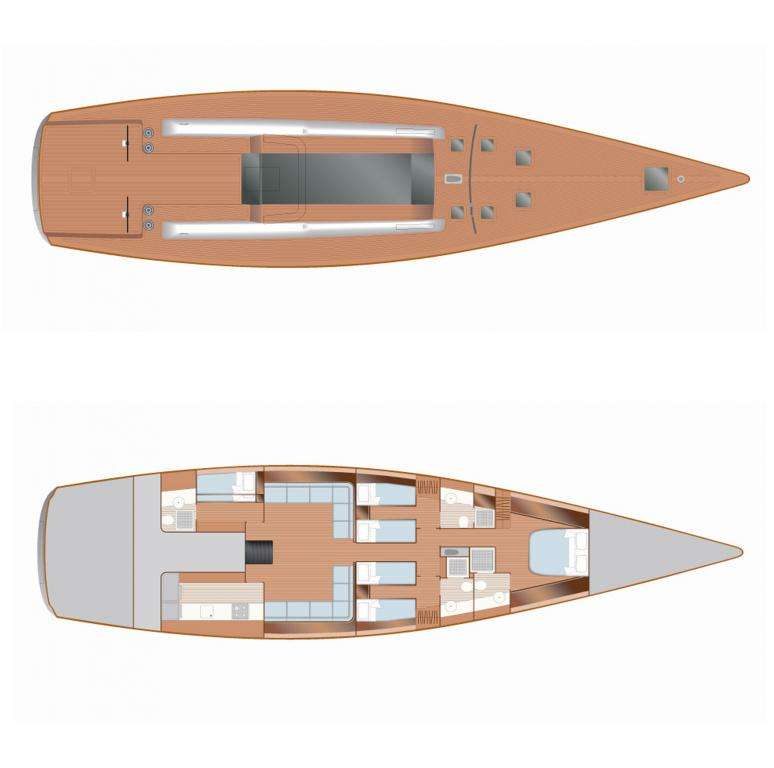 Yacht Charter Aori Layout