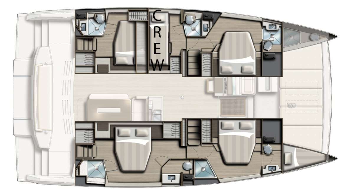 Yacht Charter SERENITY 4.8 Layout