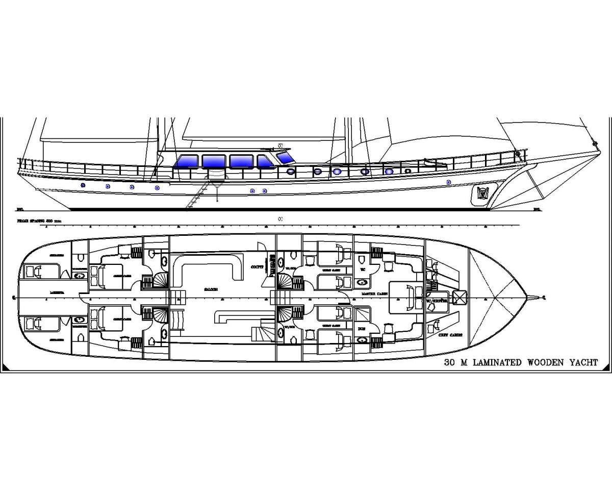 Yacht Charter Estrella De Mar Layout