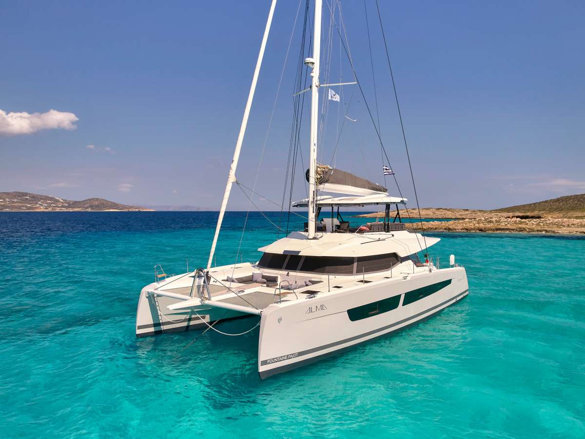 catamaran boat in greece