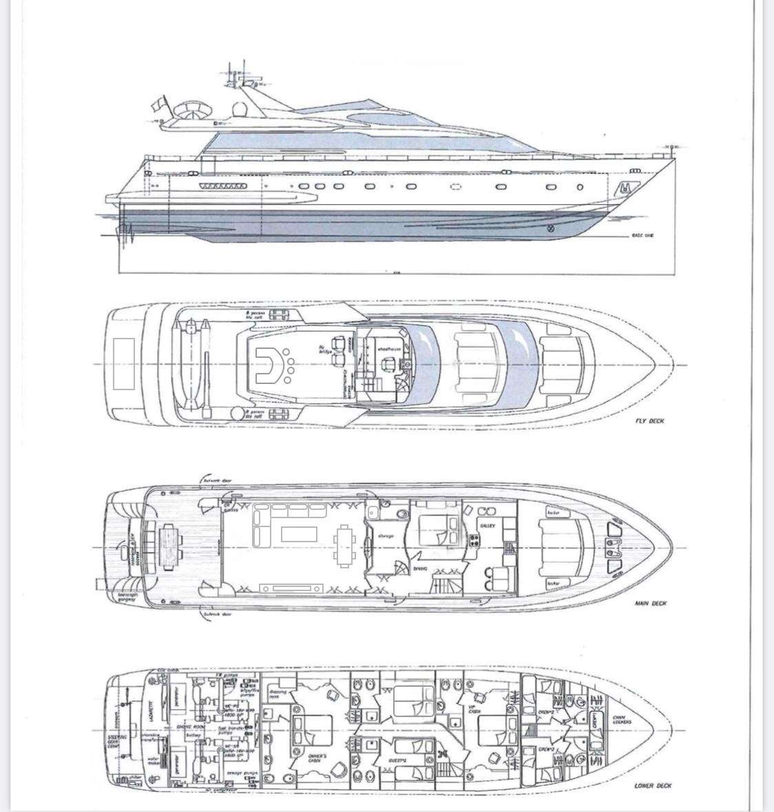 Yacht Charter ILLYA F Layout