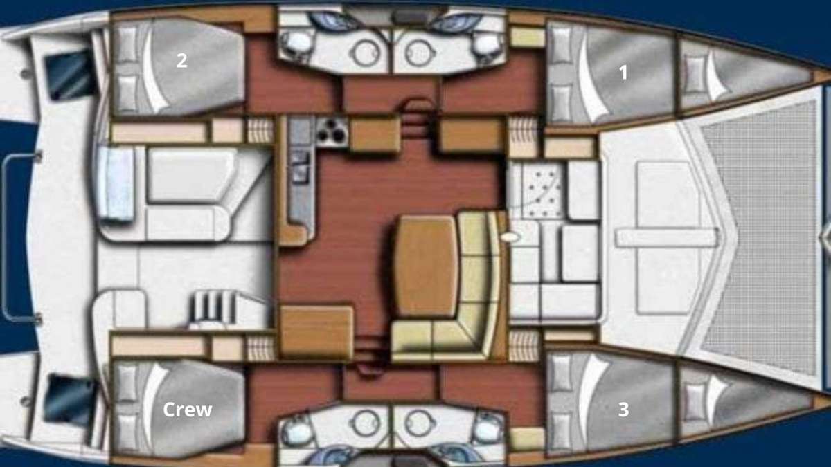 Yacht Charter ISLAND TIME Layout