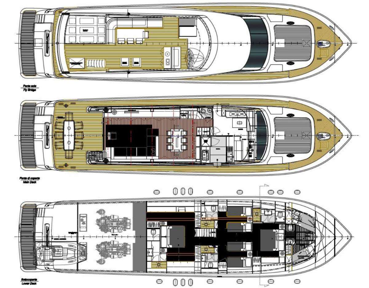 Yacht Charter MIRAVAL Layout