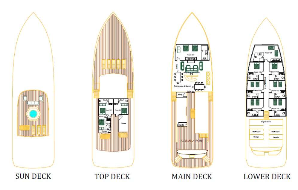 Yacht Charter ARK NOBLE Layout