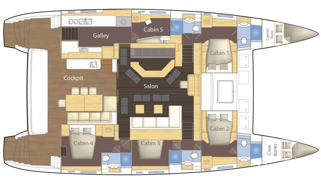 Yacht Charter ASCENSION Layout