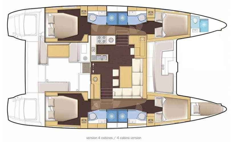 Luxury Charter Specifications KALISI MOU Lagoon 45 Greece