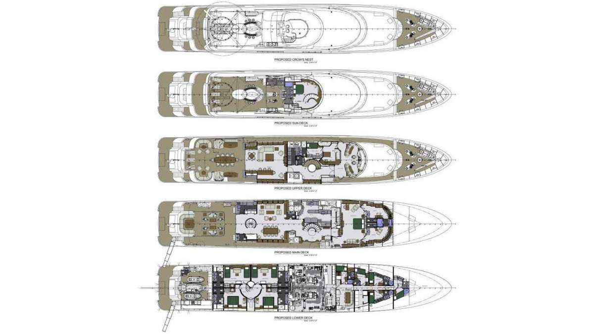 Yacht Charter STARSHIP 185' Layout