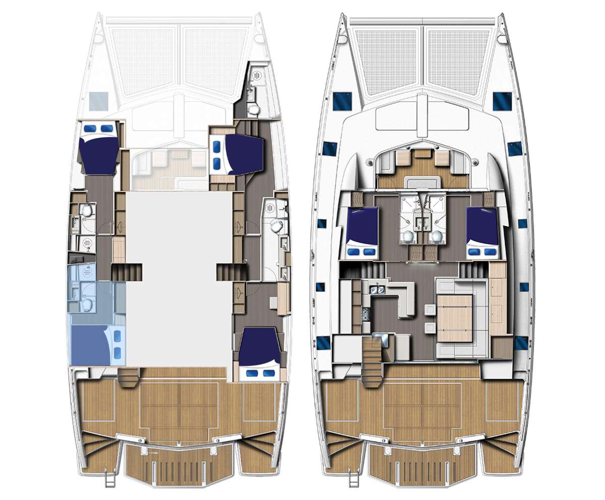 Yacht Charter PROMISCUOUS Layout