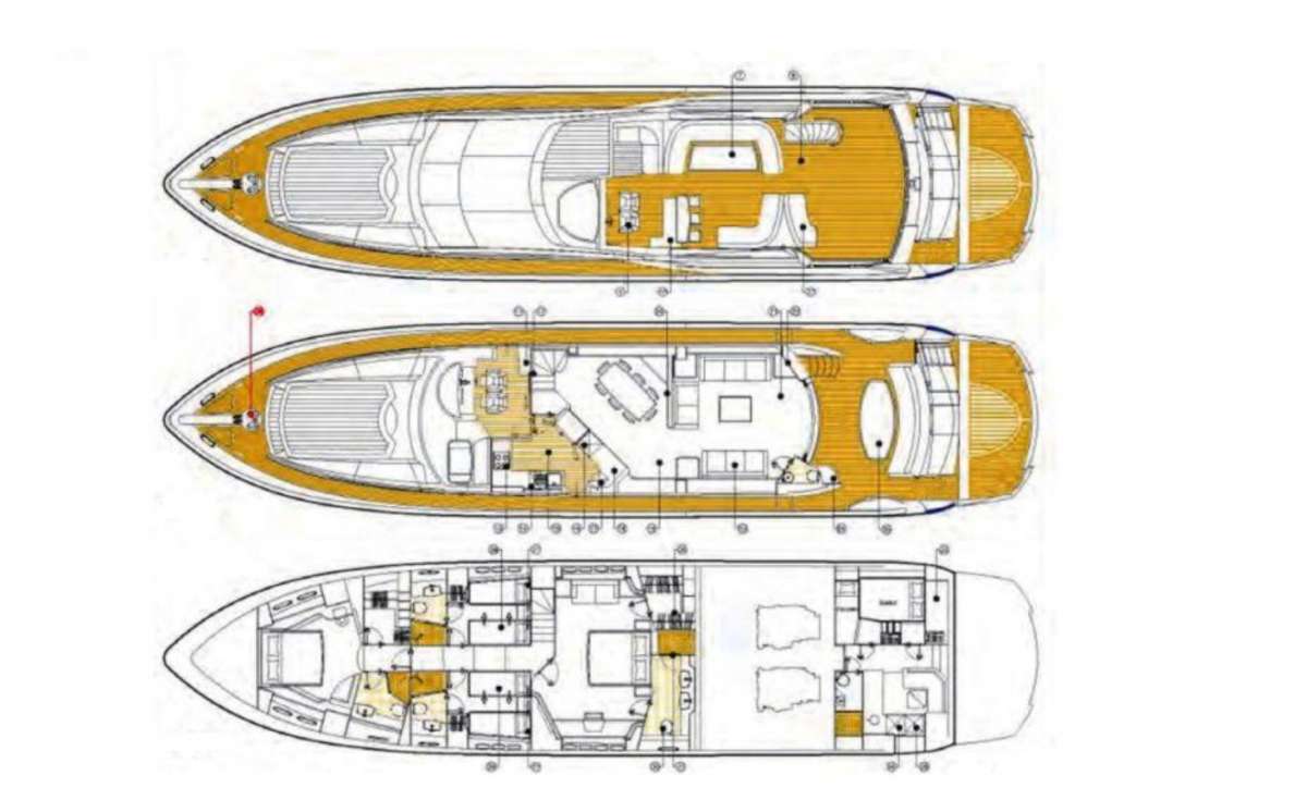 Yacht Charter CATALANA Layout