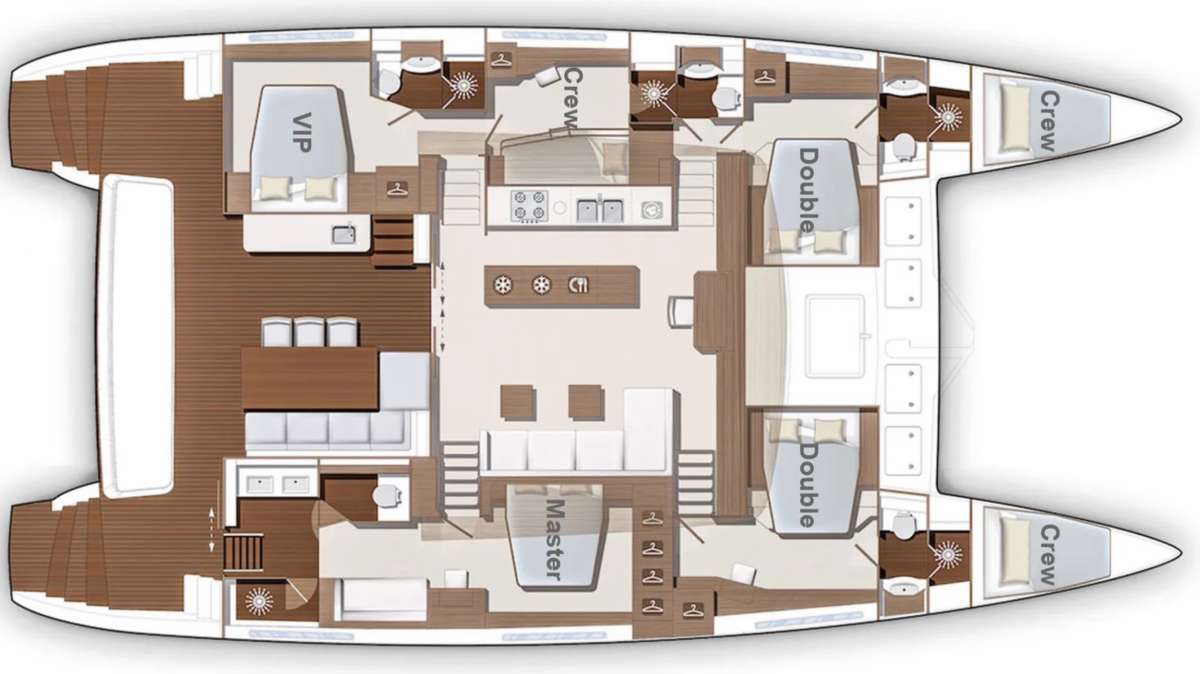 Yacht Charter Serenity Layout