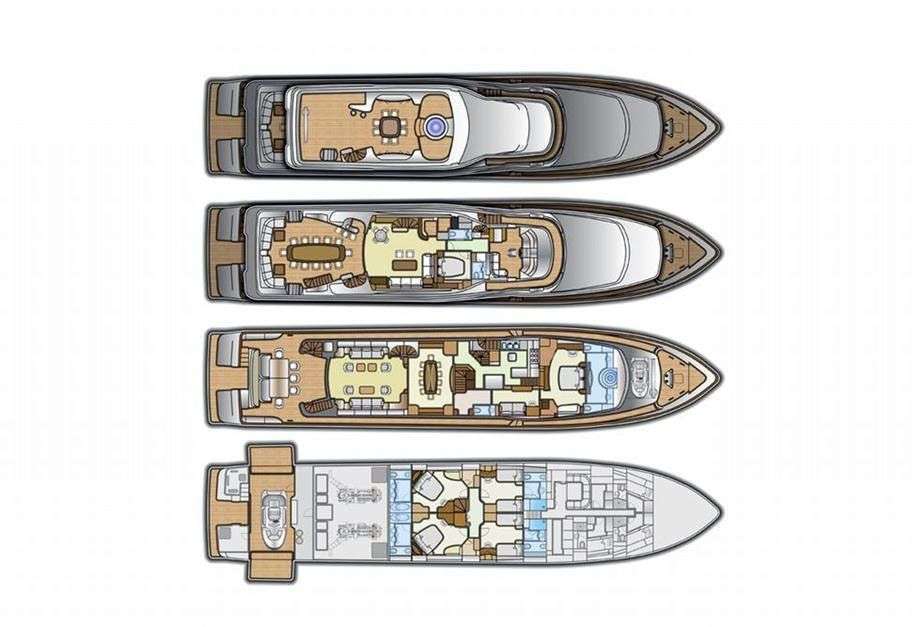 Yacht Charter ARIELA Layout