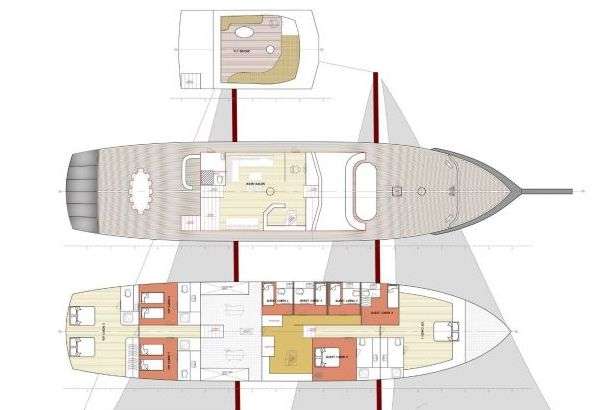 Yacht Charter DOUBLE EAGLE Layout