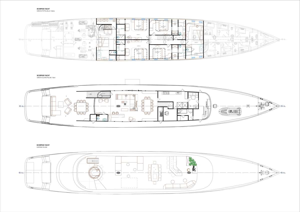 Yacht Charter SCORPIOS Layout