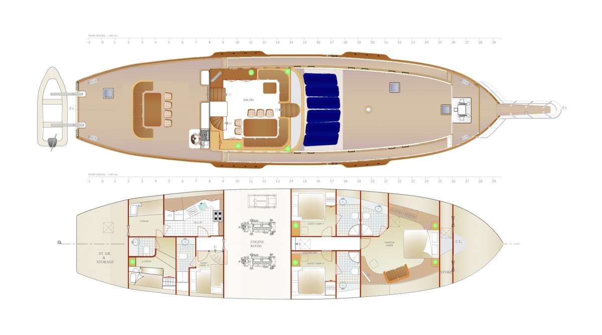 Yacht Charter Smart Spirit Layout
