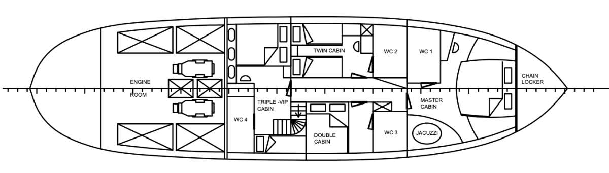 Yacht Charter Cosmos Layout