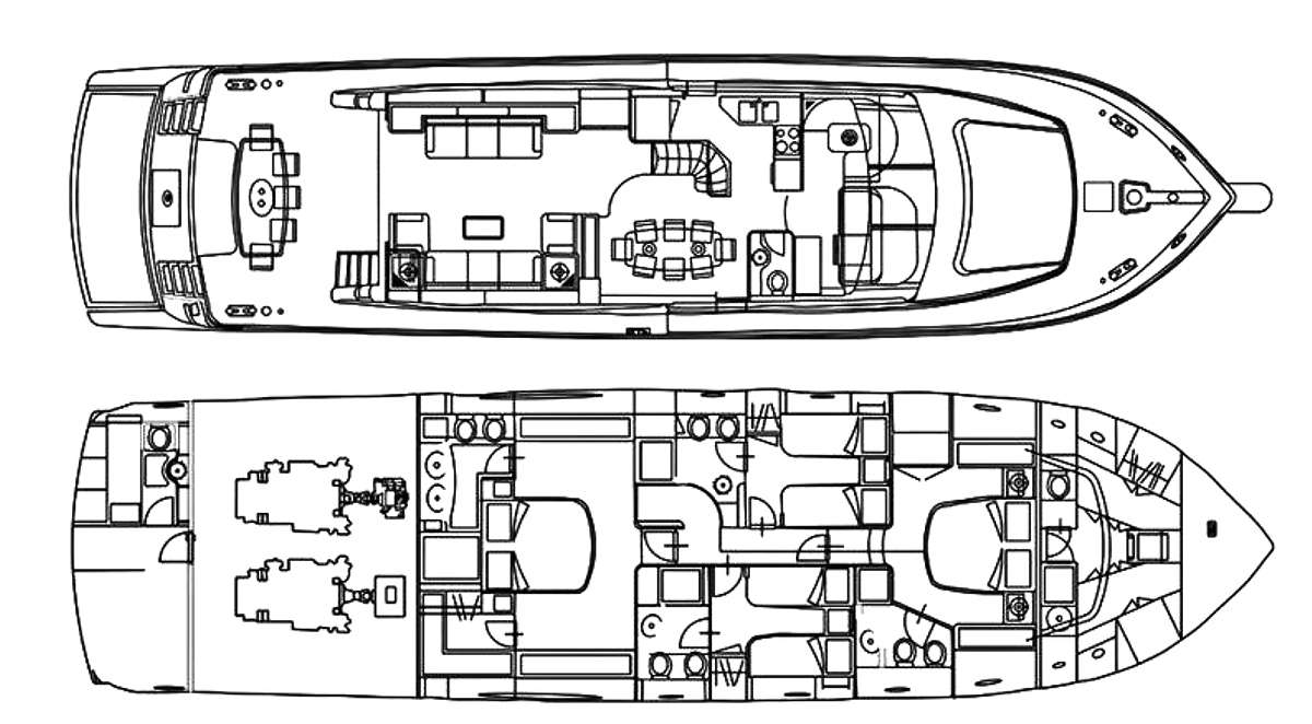 Yacht Charter FREEDOM Layout