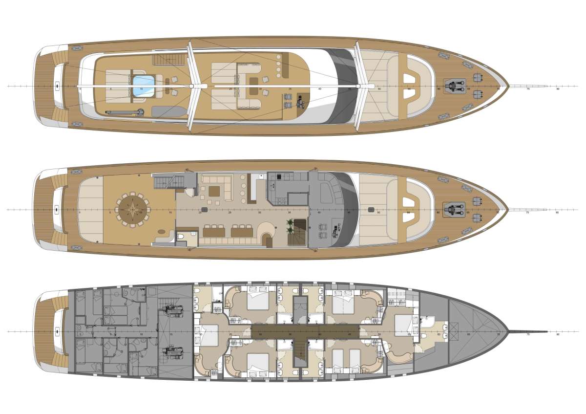 Yacht Charter M/S AURUM SKY Layout