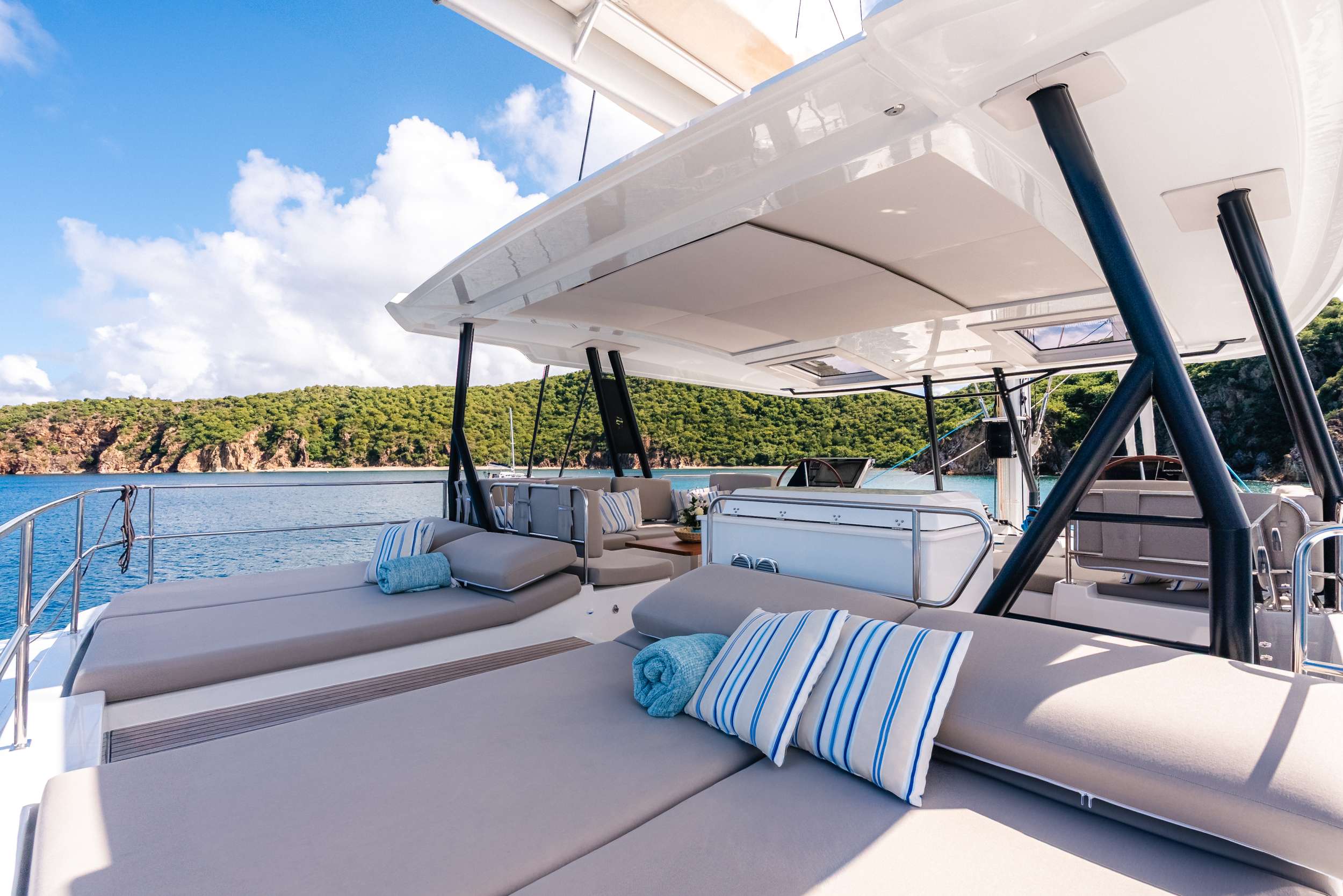 Flybridge lounge area