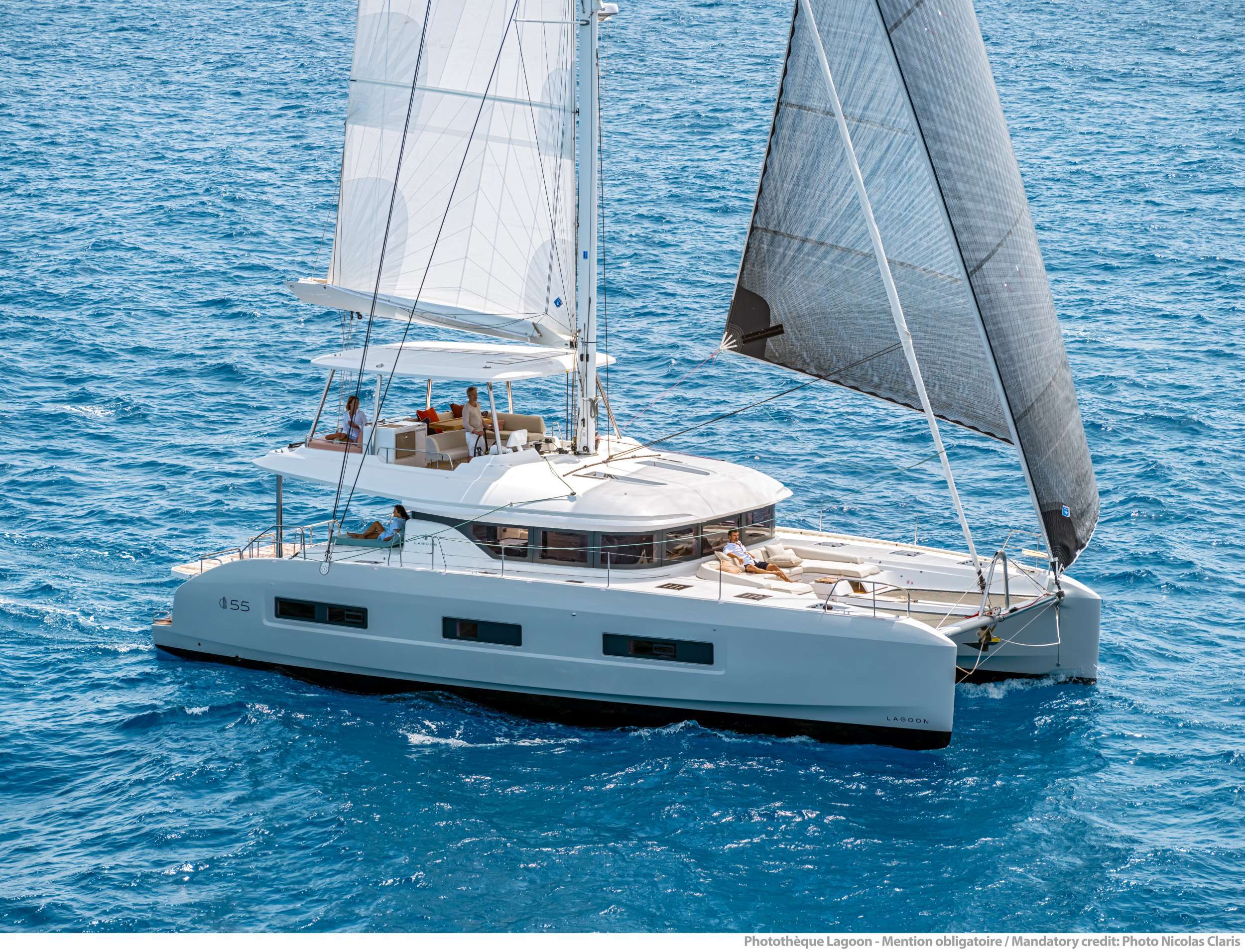 WANDERLUST 55' , a 55 ft Sailing Catamaran, available for luxury crewed charter