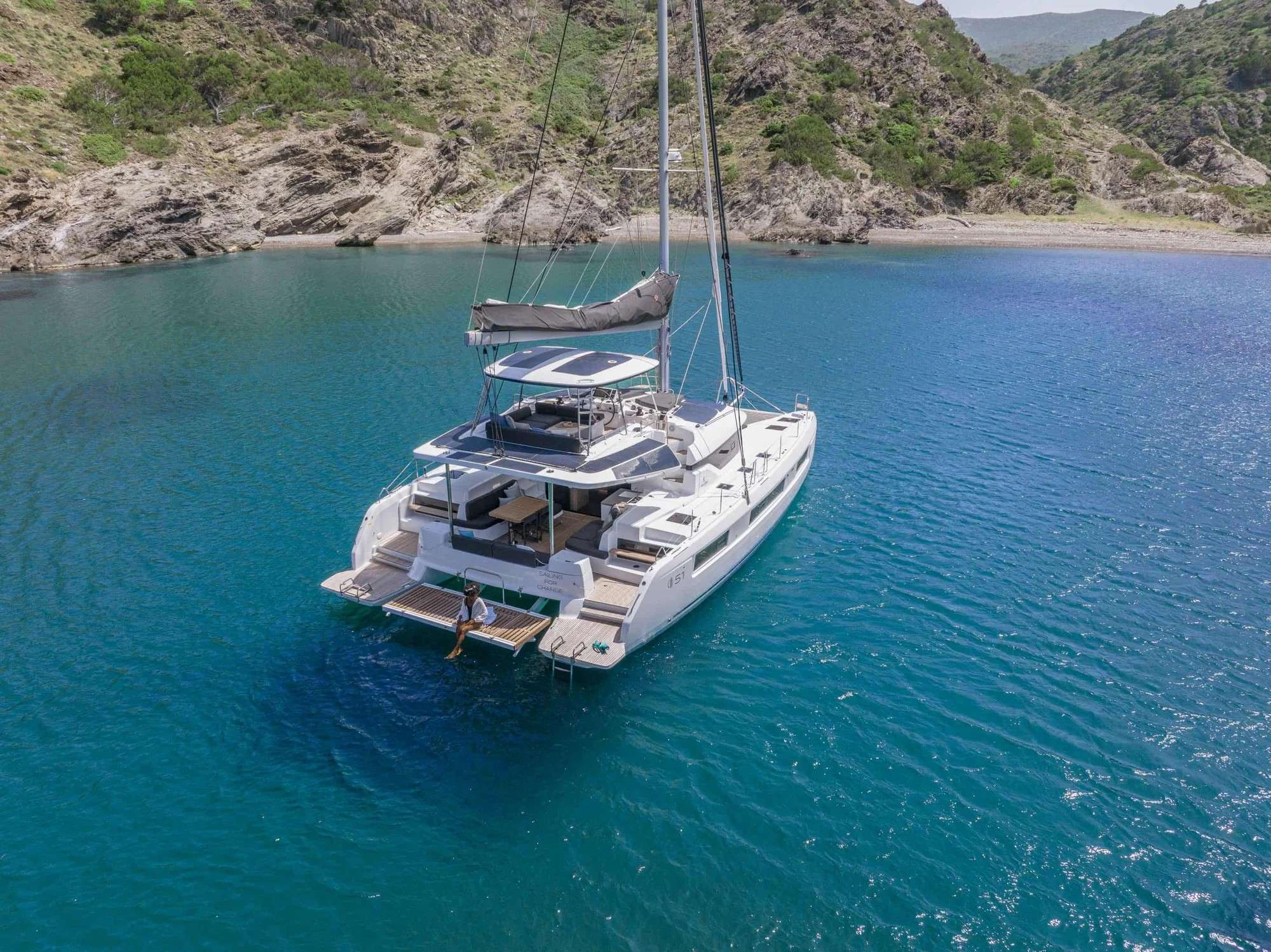 LORAIN, a 51 ft Sailing Catamaran, available for luxury crewed charter
