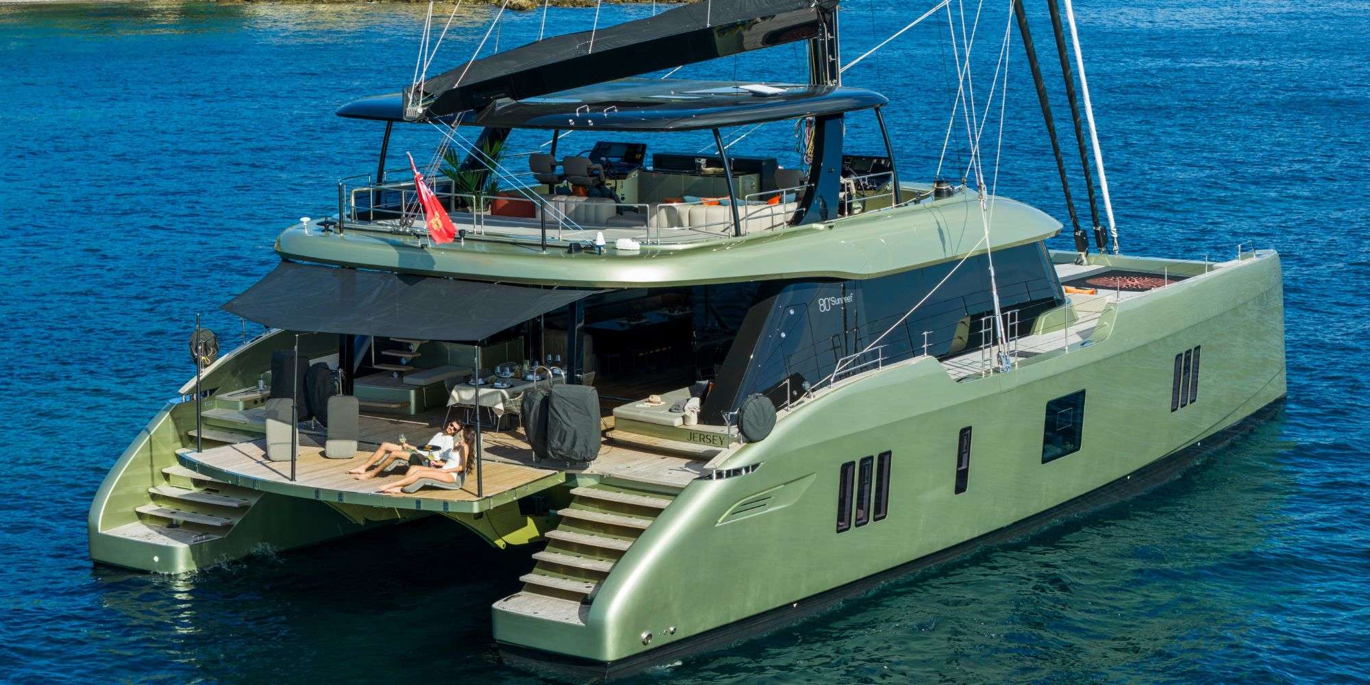 A-PLAN, a 78 ft Sailing Catamaran, available for luxury crewed charter