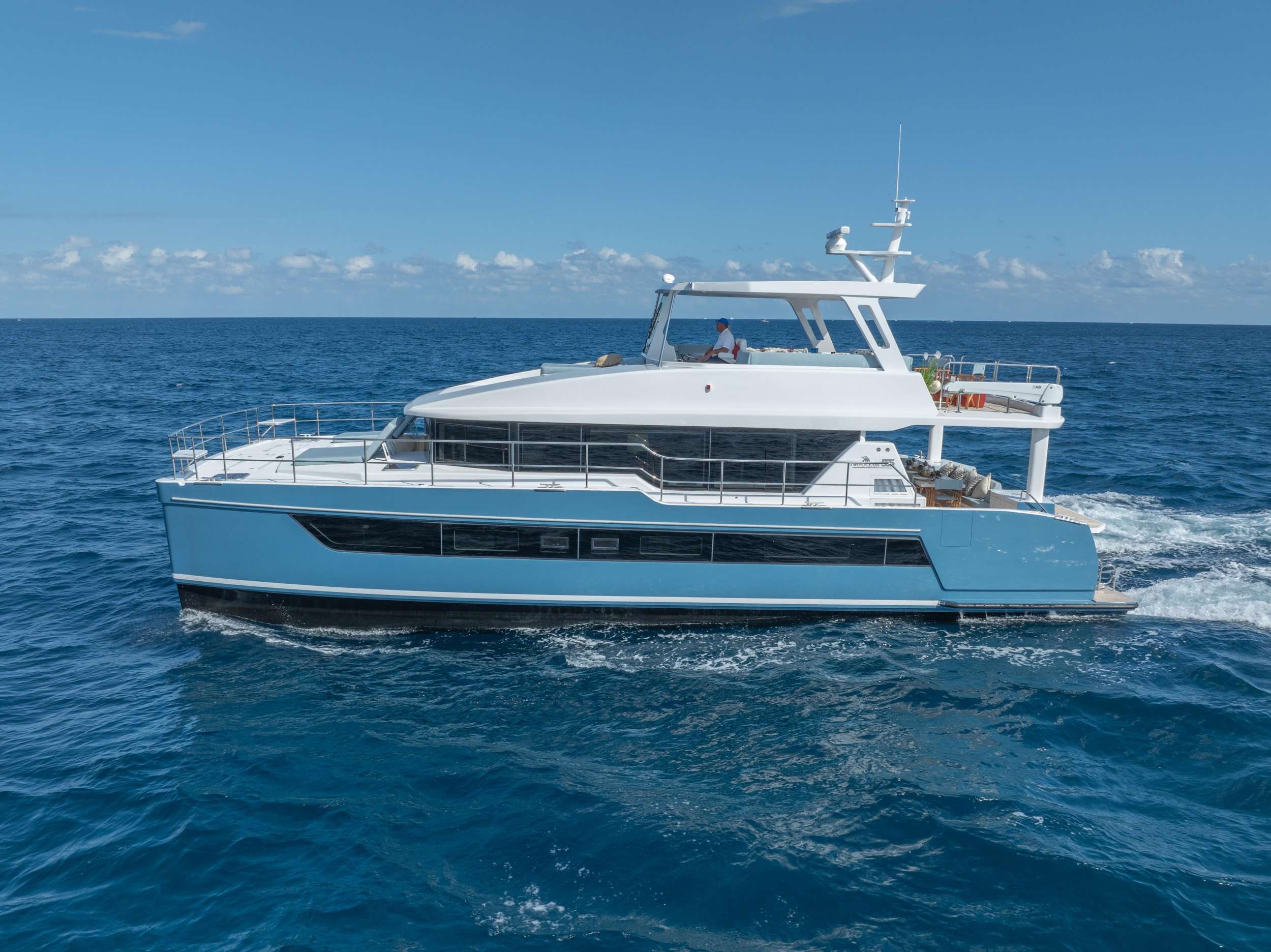 SCOTT FREE, a 55 ft Sailing Catamaran, available for luxury crewed charter