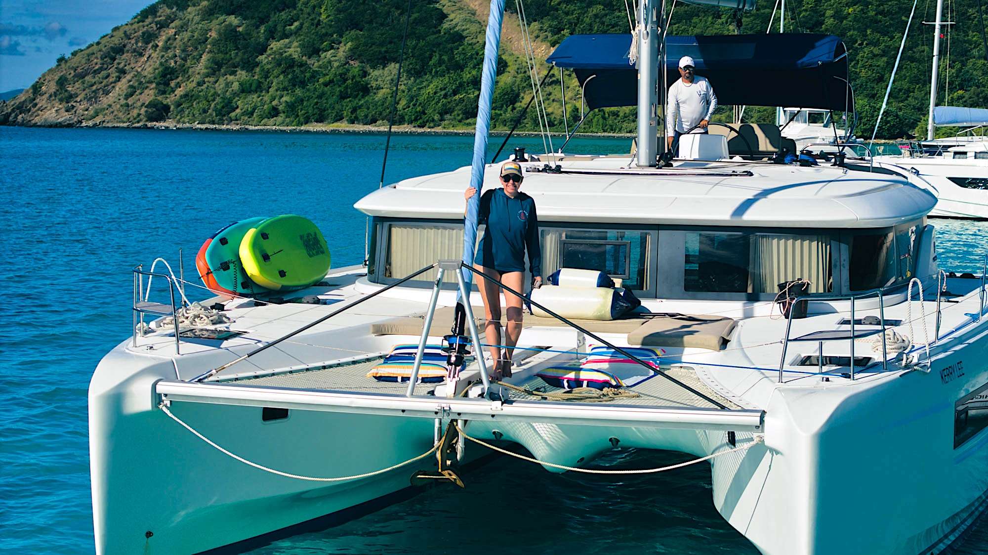 The large bow with sun lounging 