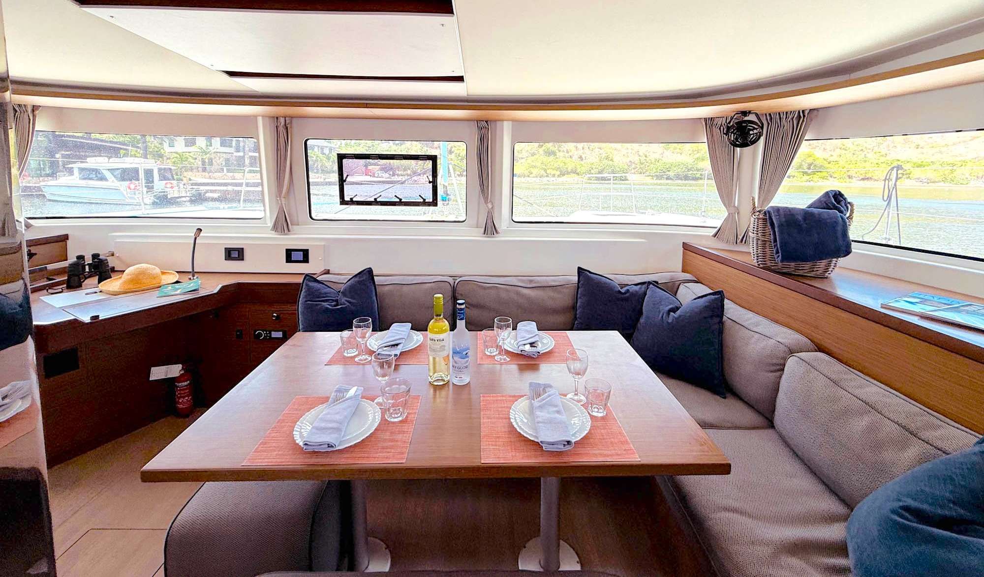 The interior dining area on Kerry Lee