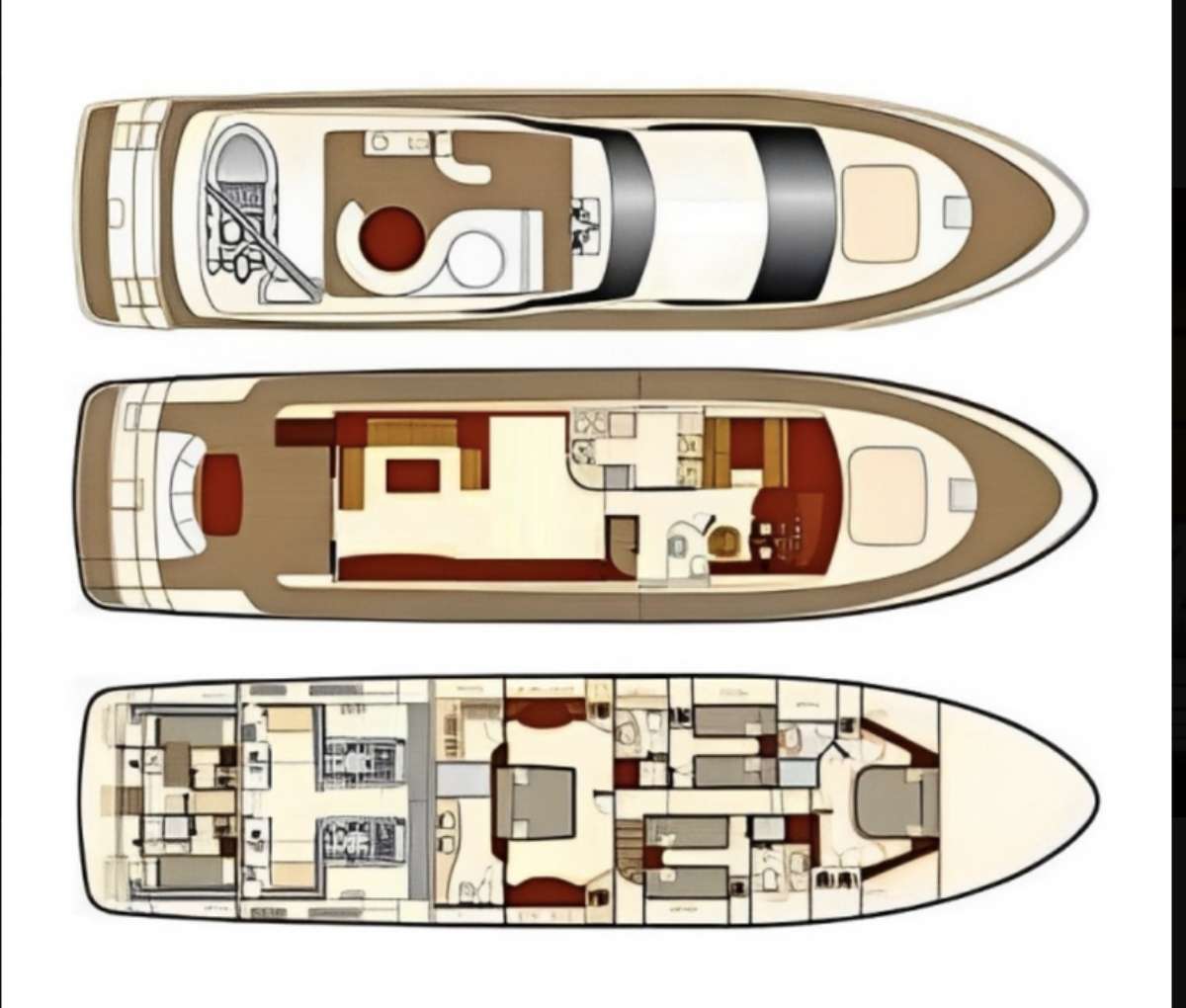 Explore the layout and specifications for MAGIC SIX, a 78 ft Motor Yacht