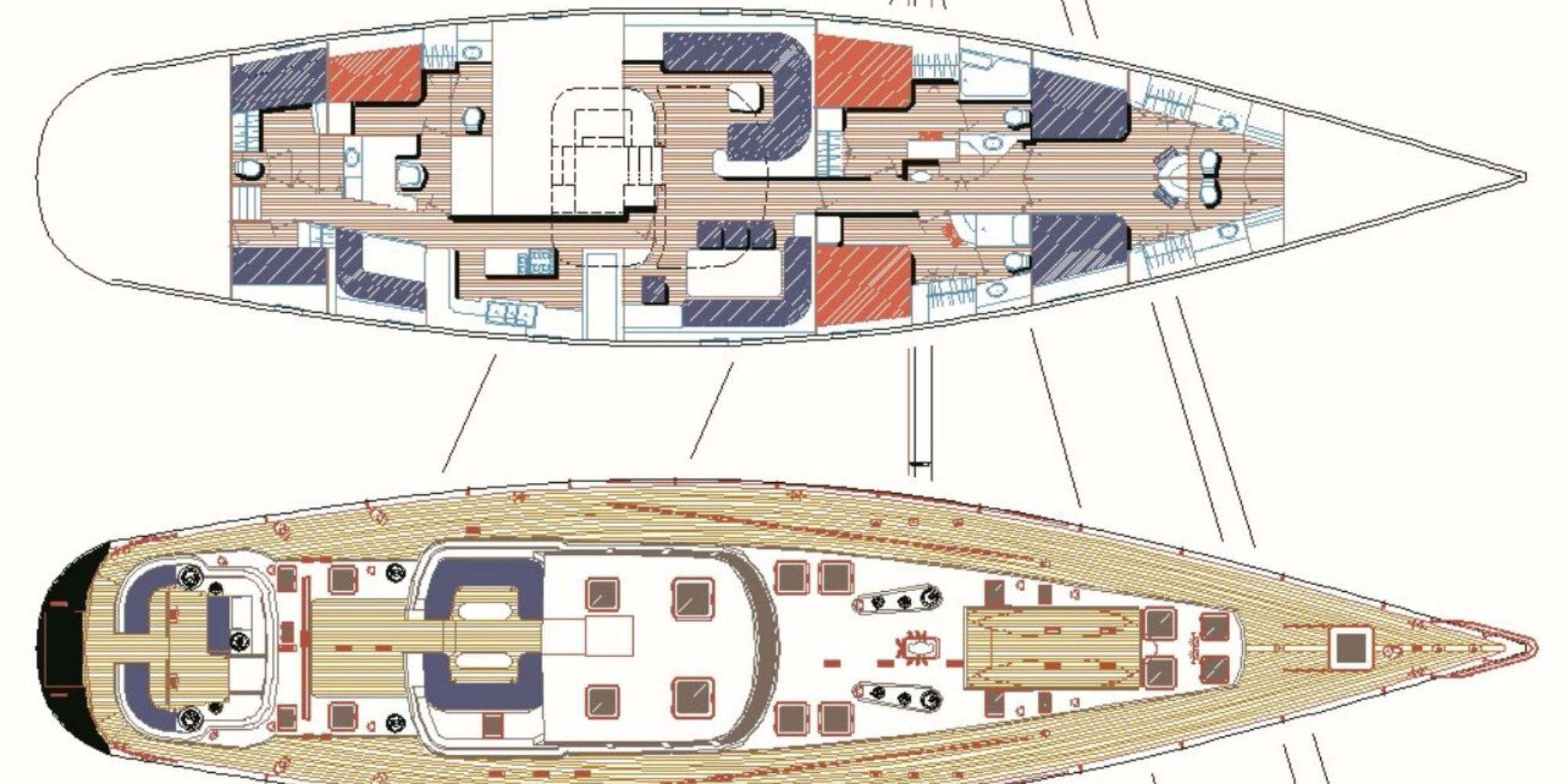 Explore the layout and specifications for YQUEM, a 104 ft Sailing Monohull