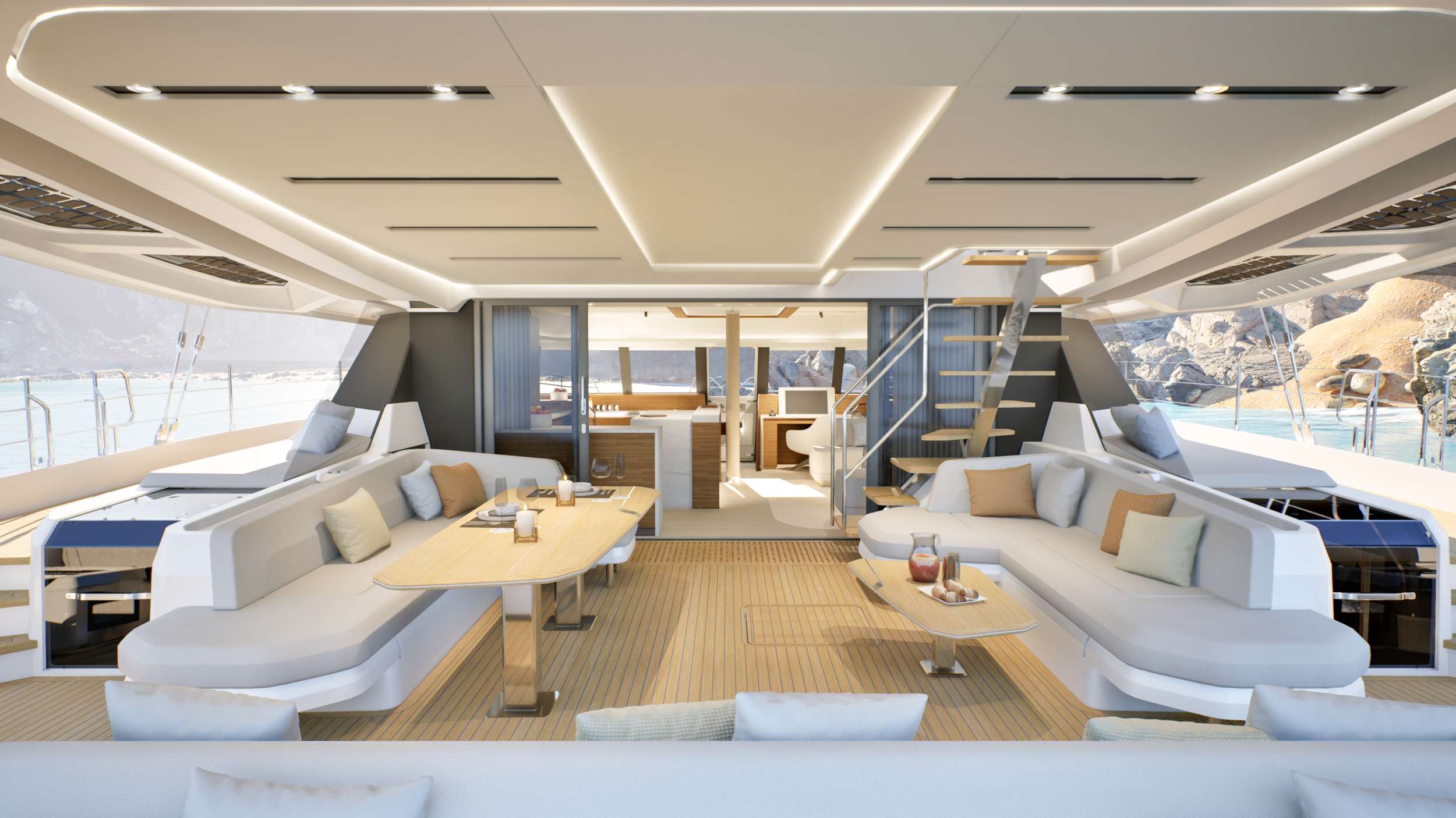 Aft cockpit with dining area