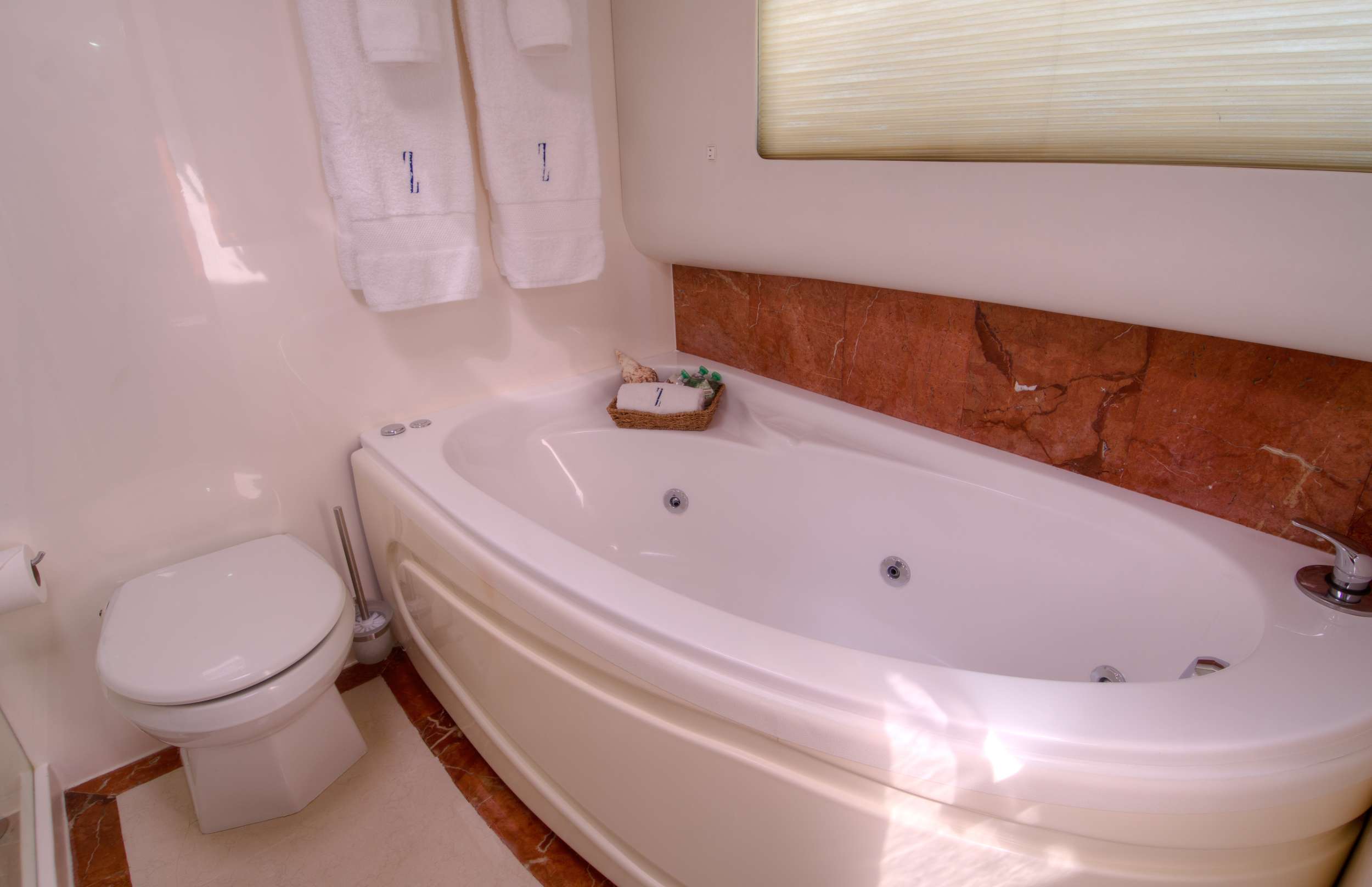 ZINGARA Yacht Charter - Master suite head and tub.