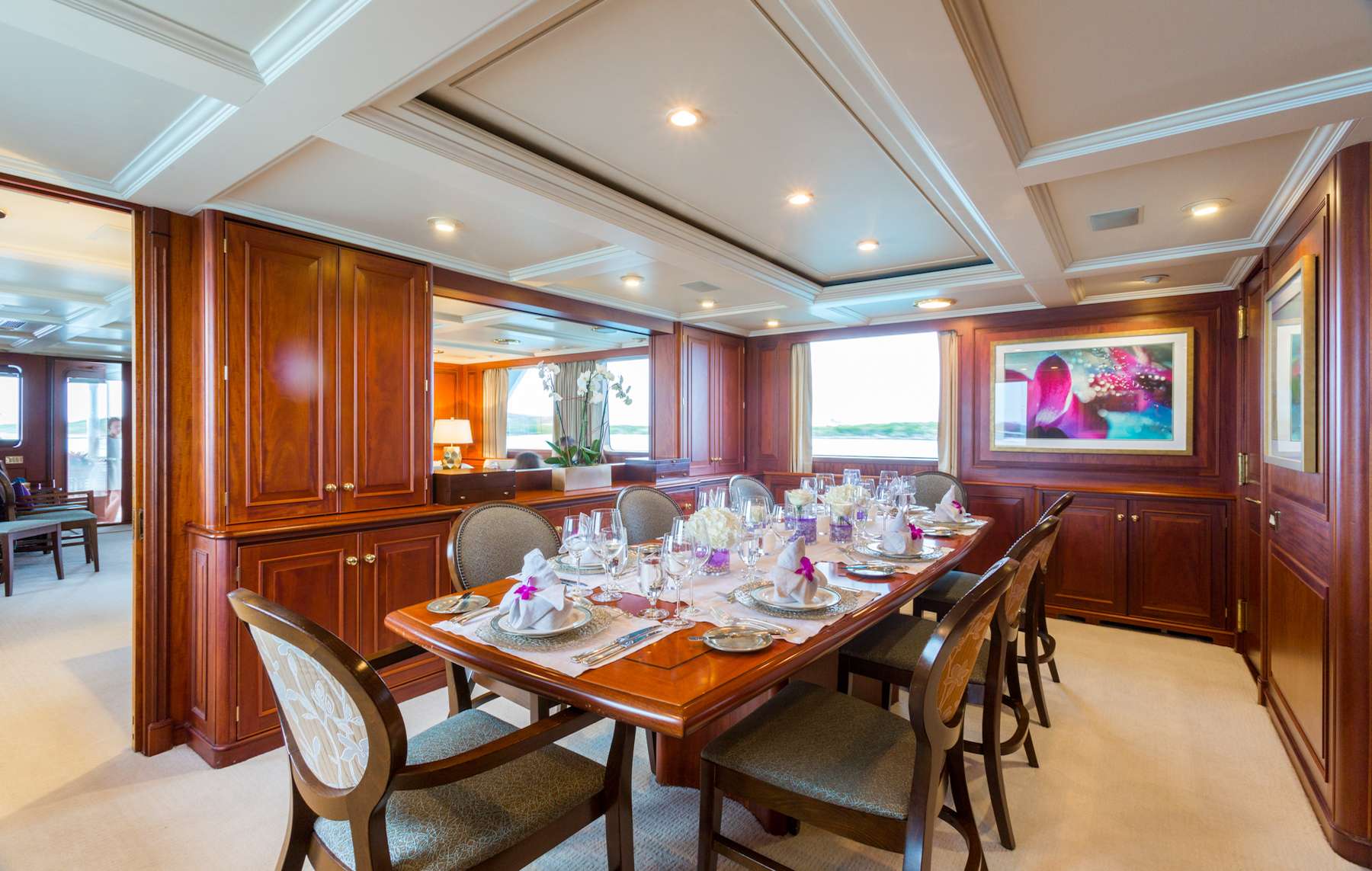LADY J Yacht Charter - Formal Dining