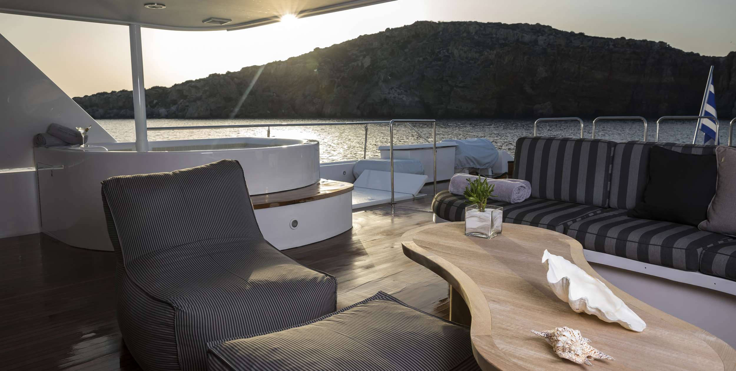 ENDLESS SUMMER Yacht Charter - Upper Deck Lounge Area