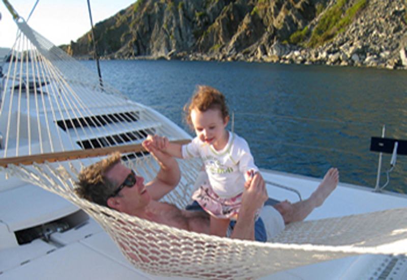 DREAMING ON Yacht Charter - Relaxing in the hammock