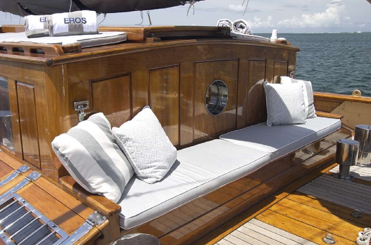 EROS Yacht Charter - EROS Deck bench