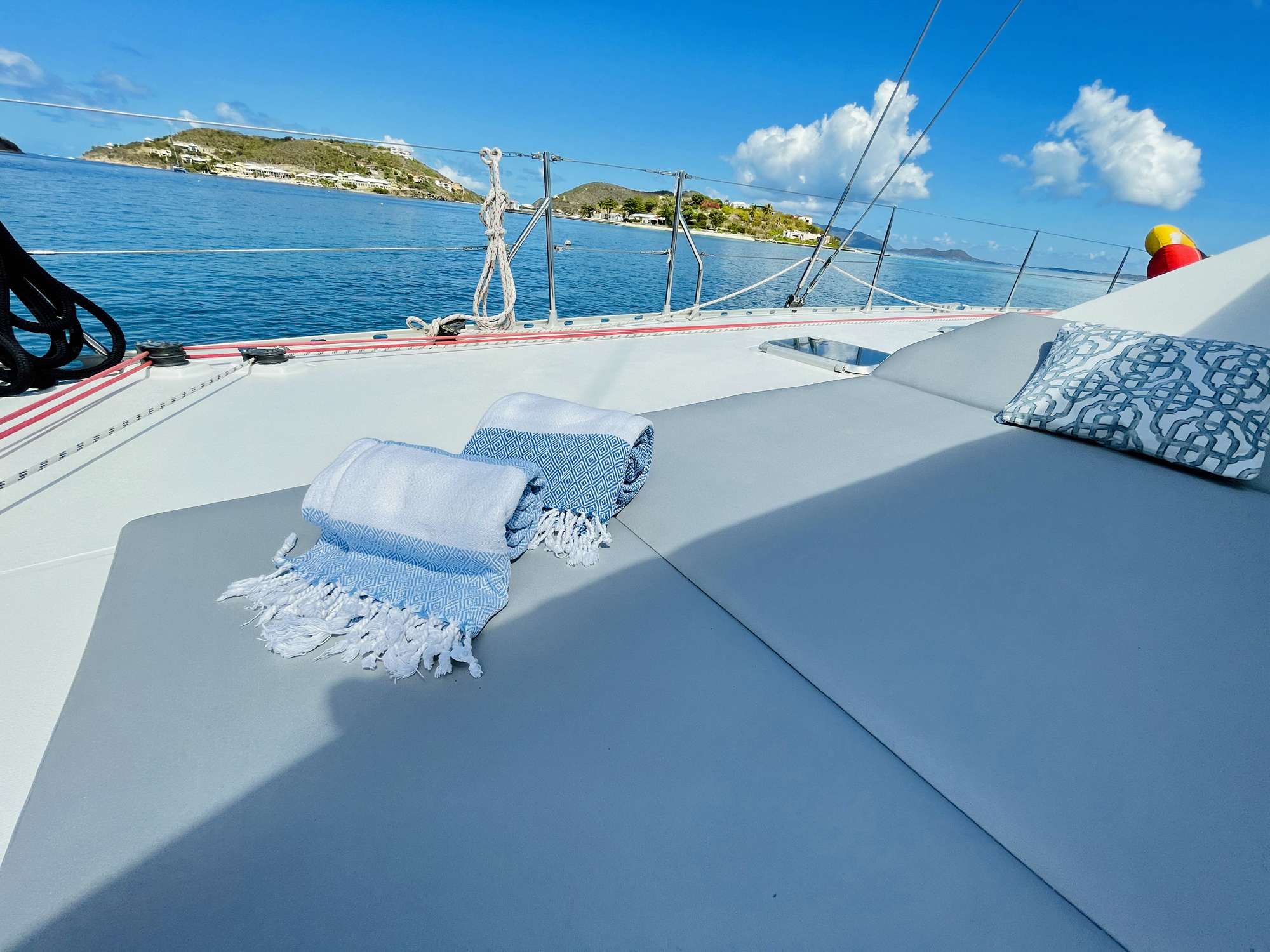 VISION Yacht Charter - Foredeck and Trampolines