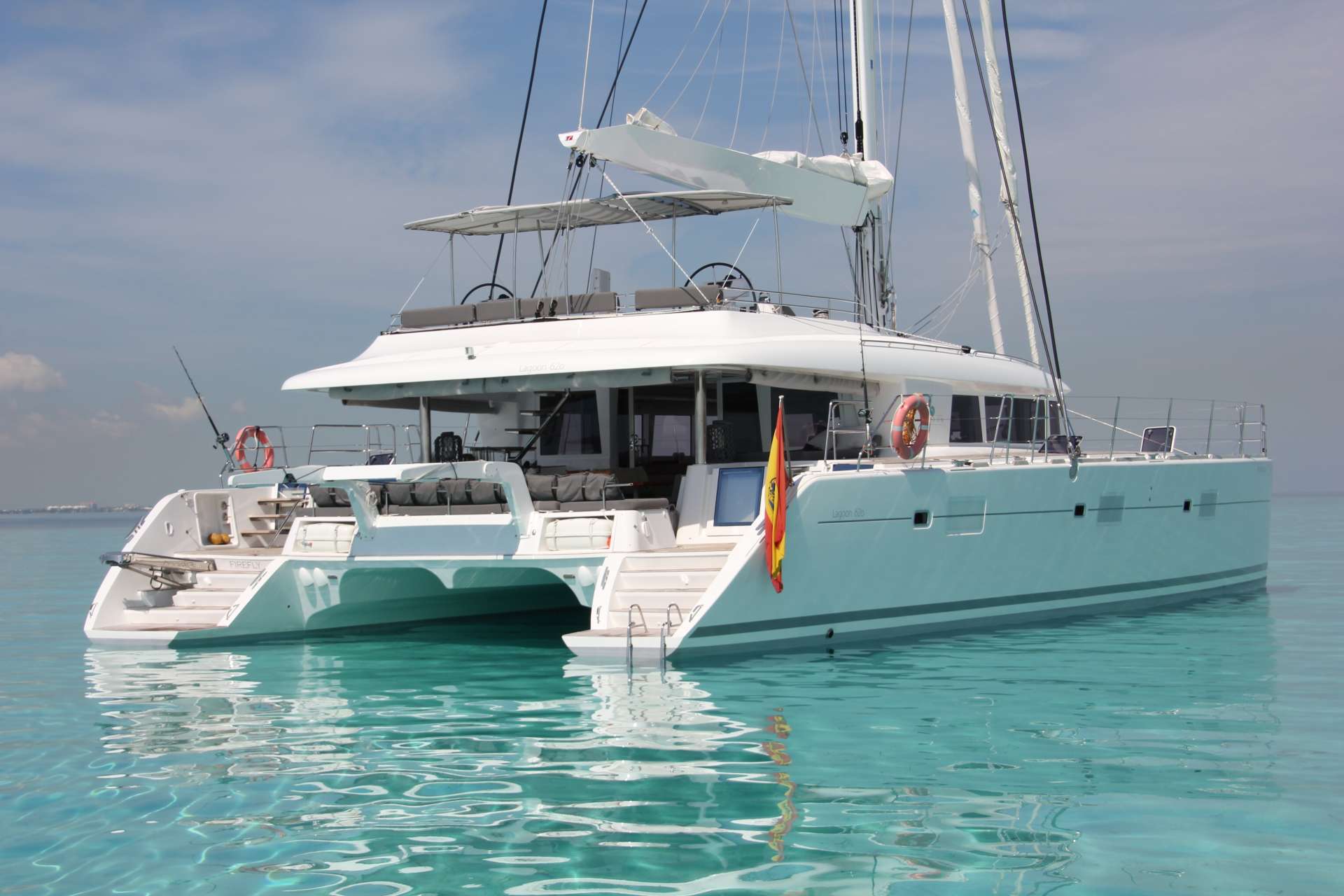 FIREFLY Yacht Charter - At anchorage