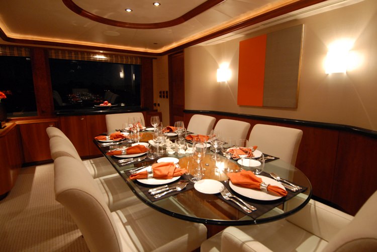 DONA LOLA Yacht Charter - Formal Dining