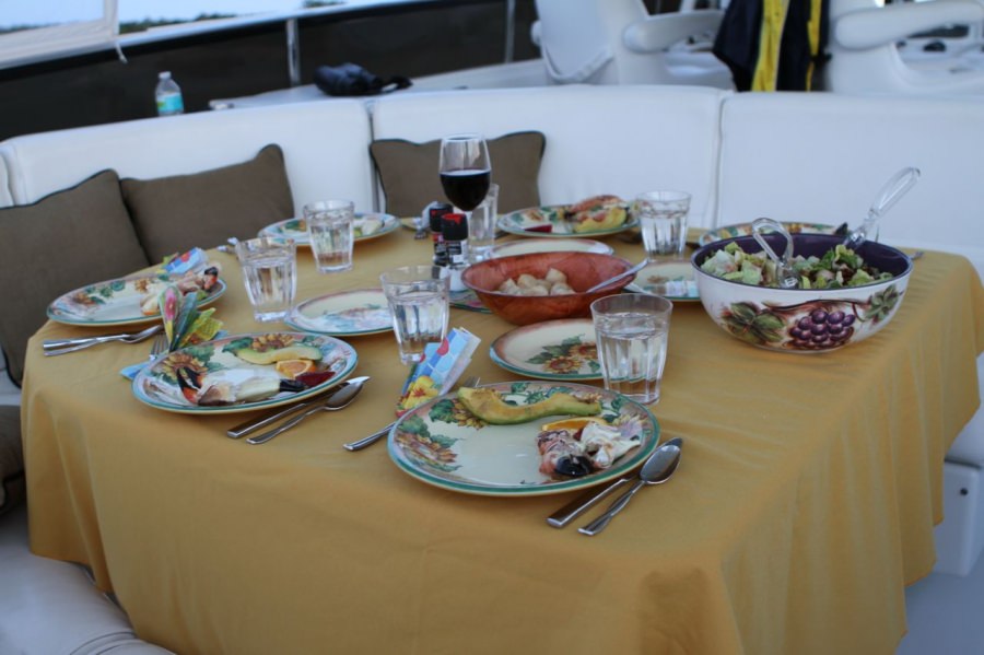 COMPANIONSHIP Yacht Charter - Flybridge Dining