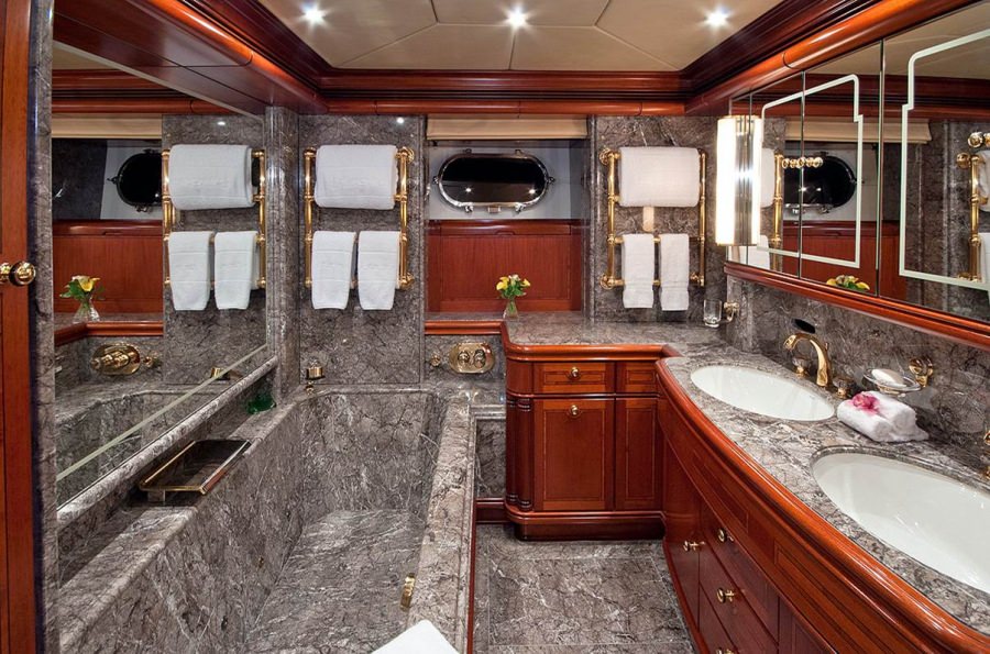 HYPERION Yacht Charter - Master Bathroom
