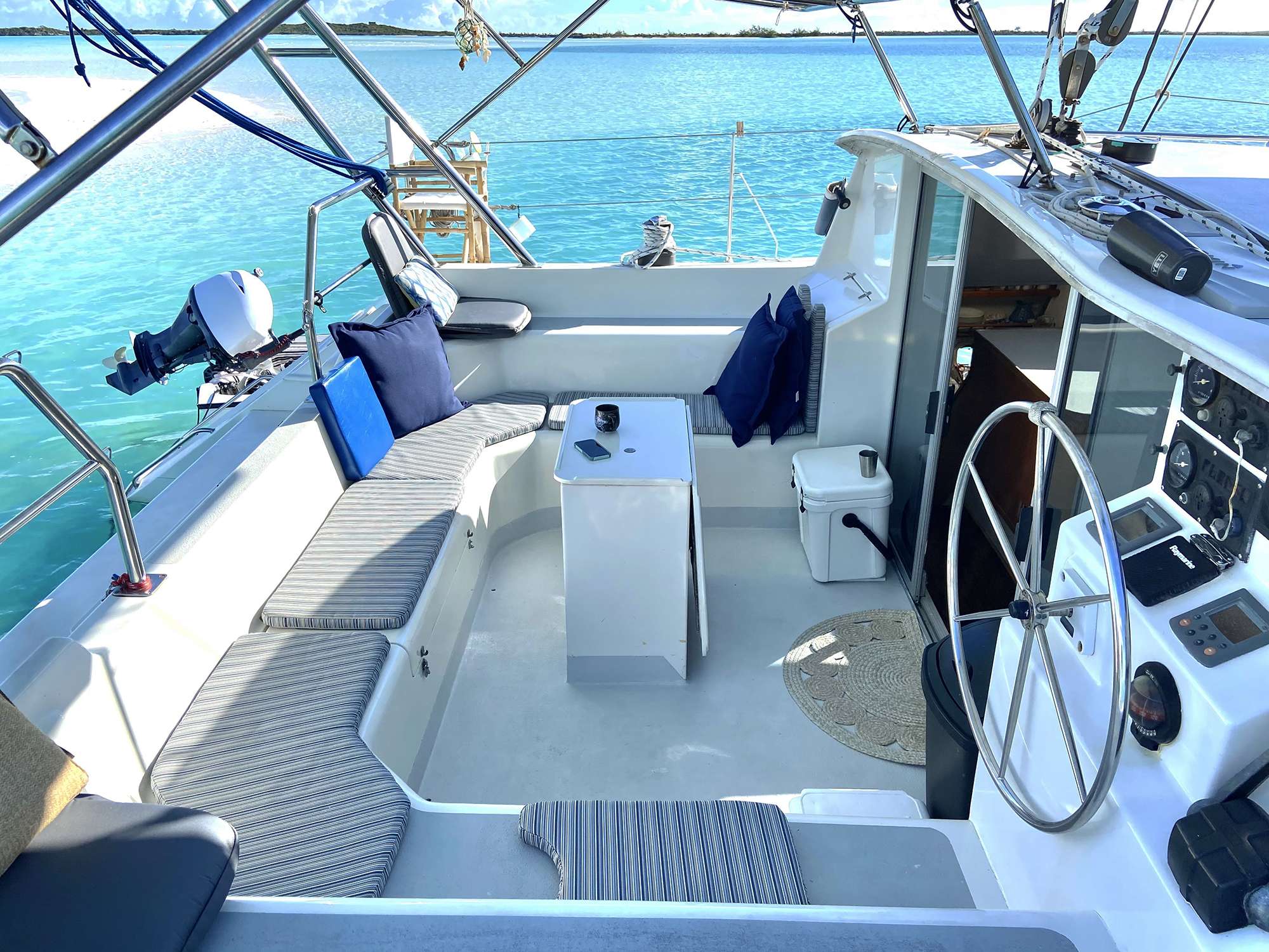 RUBICON Yacht Charter - Aft Deck &amp; Helm