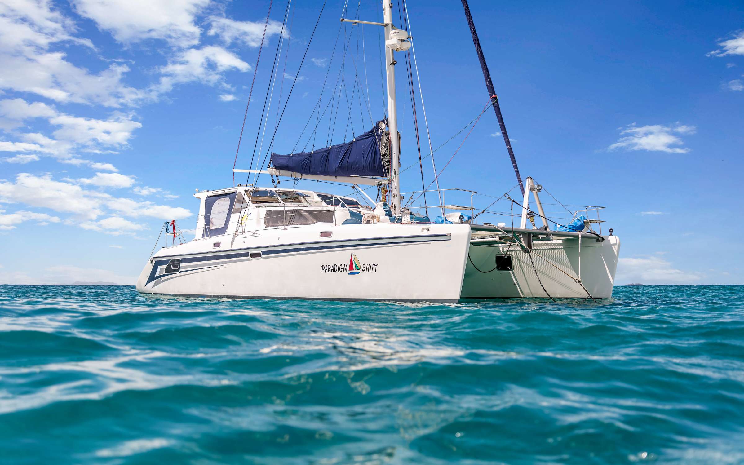 PARADIGM SHIFT is a luxurious 50-foot 2011 St. Francis catamaran with three guest suites (2 queen's and 1 doubles) each with a private en-suite head (electric toilet, separate showers and vanity/sink). The main salon has a fully applianced galley plus full dining area with flat screen TV for watching movies. The spacious cockpit offers lots of the same for lounging and dining alfresco. The huge forward deck and trampolines can accommodate all guests with sunbathing room to spare. Ideal for two or three couples or couples with children. Lots of water toys, 3 SUP boards, Crystal Clear 2 person kayak, Tube, kneeboards, 14 ft aluminum AB Dinghy with 40 hp Honda.
Chef Bonnie is a world class, self taught chef , she won first place in both the Summer Canape and Healthy Cocktail competition at the 2015 Newport Charter Boat Show and is not responsible for how much weight you gain in a week! Captain Steve is a veteran of the North Atlantic fishing fleet from Maine who has spent his whole life on the water.