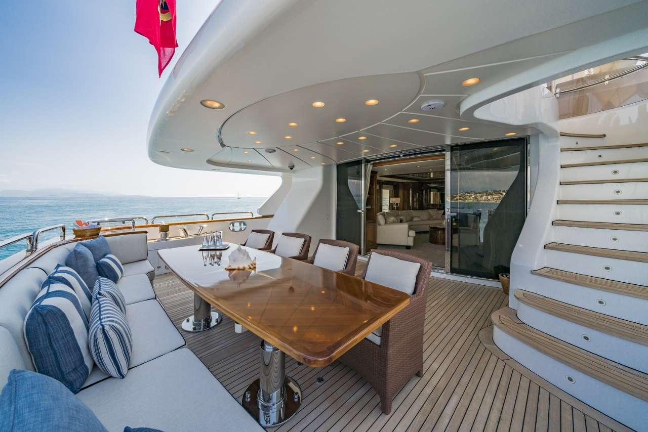 AURA Yacht Charter - Main Aft Deck