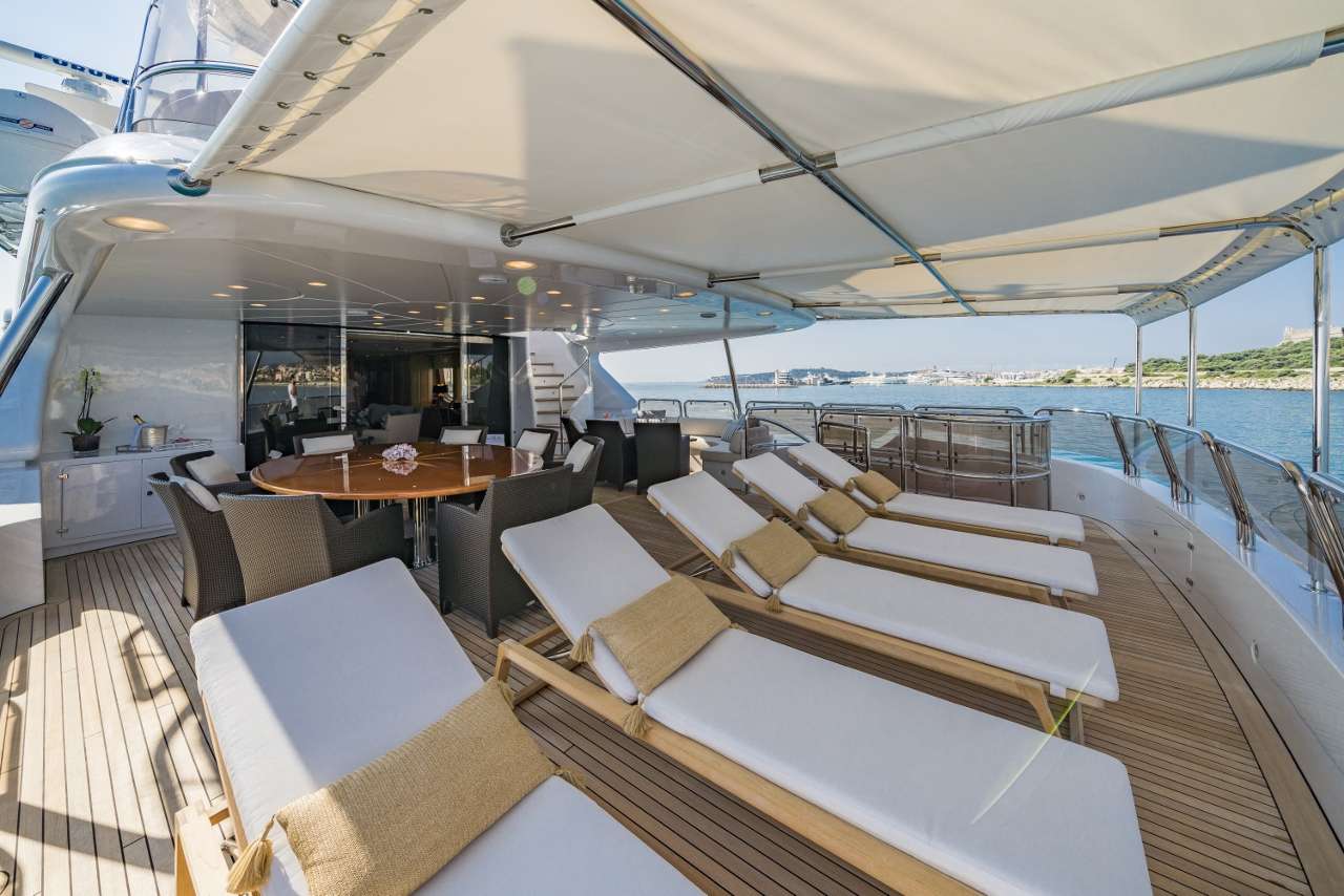AURA Yacht Charter - Upper Aft Deck