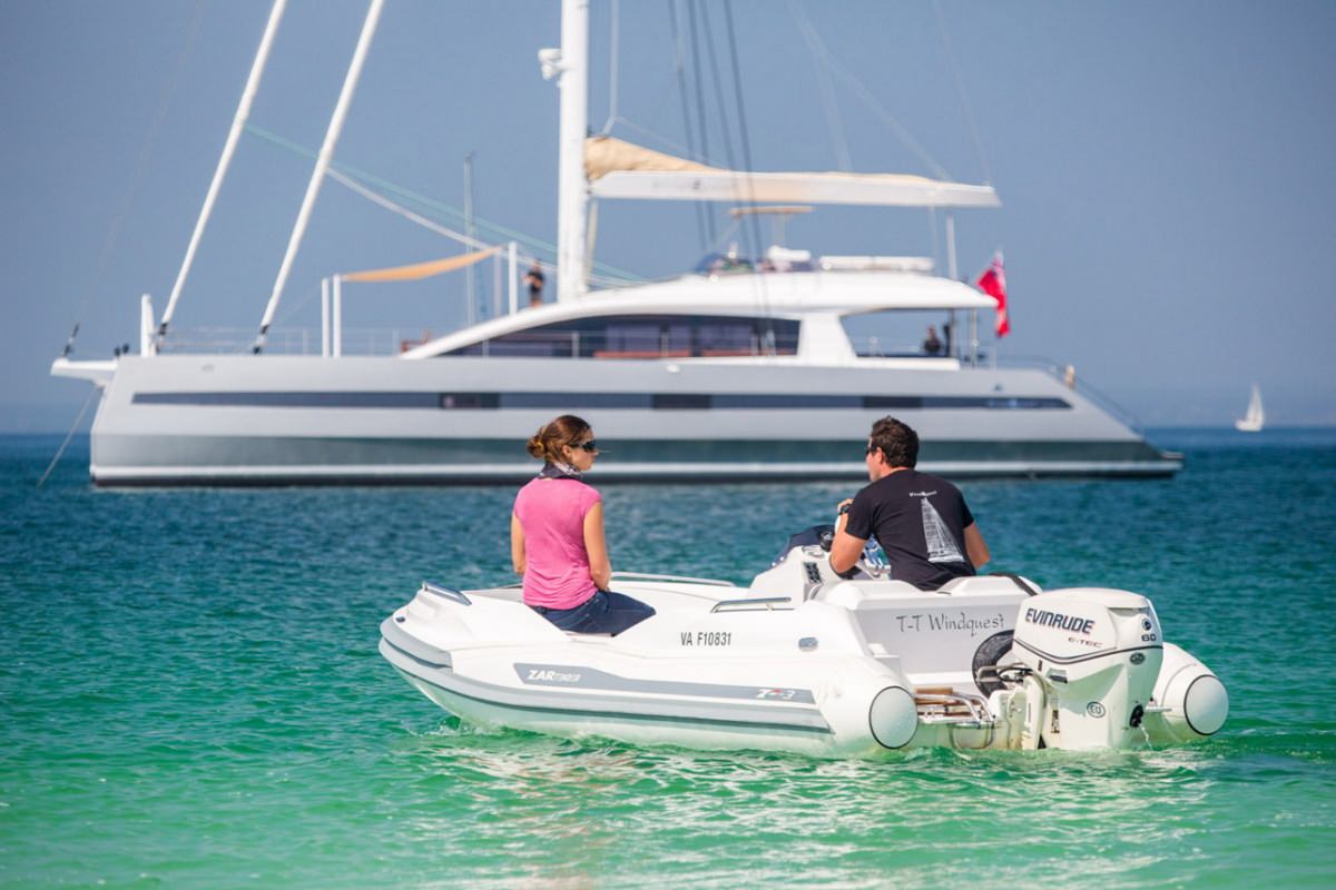 WINDQUEST Yacht Charter - ZAR 4.5m 15' tender with 60hp outboard