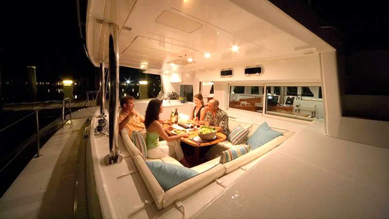 Cockpit table at night