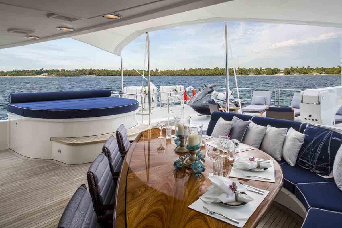 PLAN A Yacht Charter - Upper Deck Hot Tub